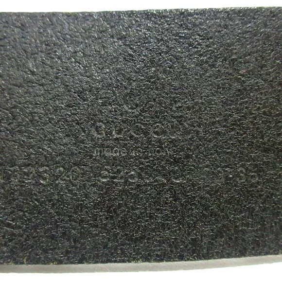 GUCCI Guccissima Black Silver Leather Hardware Belt 271-030525 - Picture 6 of 7